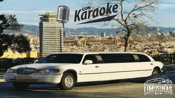 Limusina Lincoln blanca estilo americano en Barcelona con karaoke y vistas panorámicas