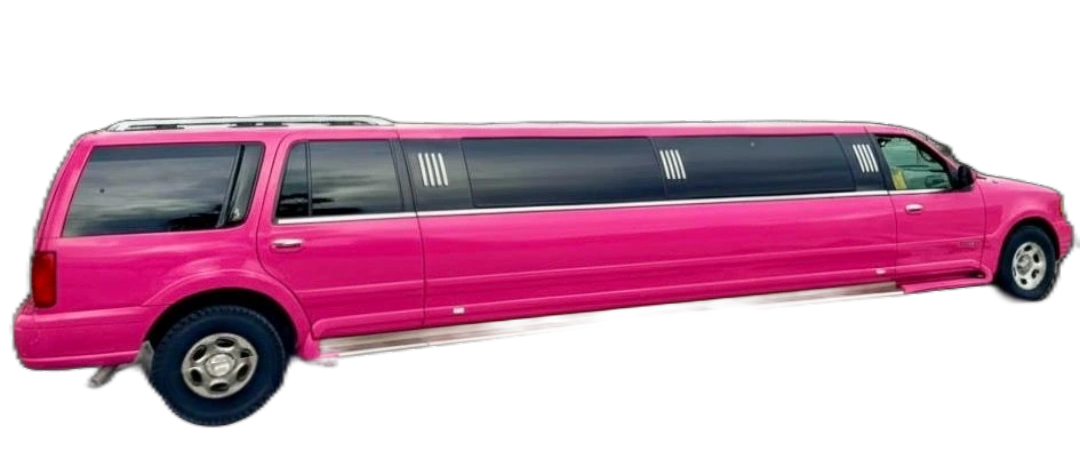 Limo Hummer rosa con fondo transparente